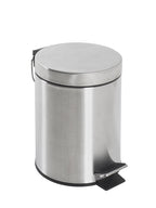 HAKU Möbel Kosmetikeimer aus Edelstahl in Silber