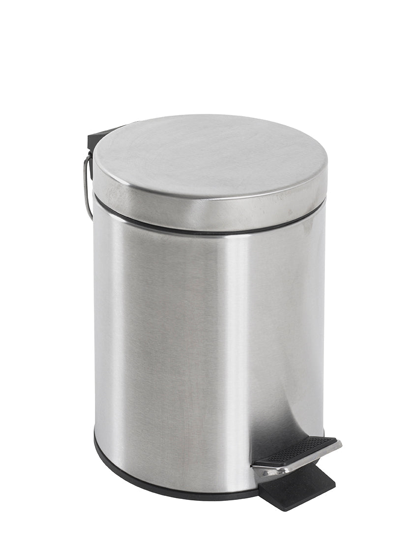 HAKU Möbel Kosmetikeimer aus Edelstahl in Silber
