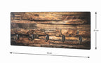 HAKU Möbel Wandgarderobe aus MDF Motiv Parkett in Braun 60 x 8 x 25 cm