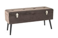 HAKU Möbel Sitztruhe aus Textil gepolstert in Braun