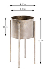 HAKU Möbel Blumensäule aus Metall in Kupfer 27 x 51 cm