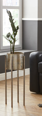 HAKU Möbel Blumensäule aus Metall in Kupfer 24 x 61 cm