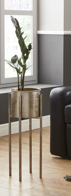 HAKU Möbel Blumensäule aus Metall in Kupfer 24 x 61 cm