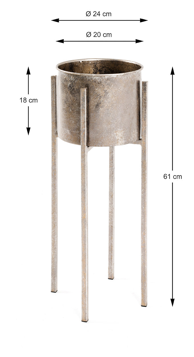 HAKU Möbel Blumensäule aus Metall in Kupfer 24 x 61 cm
