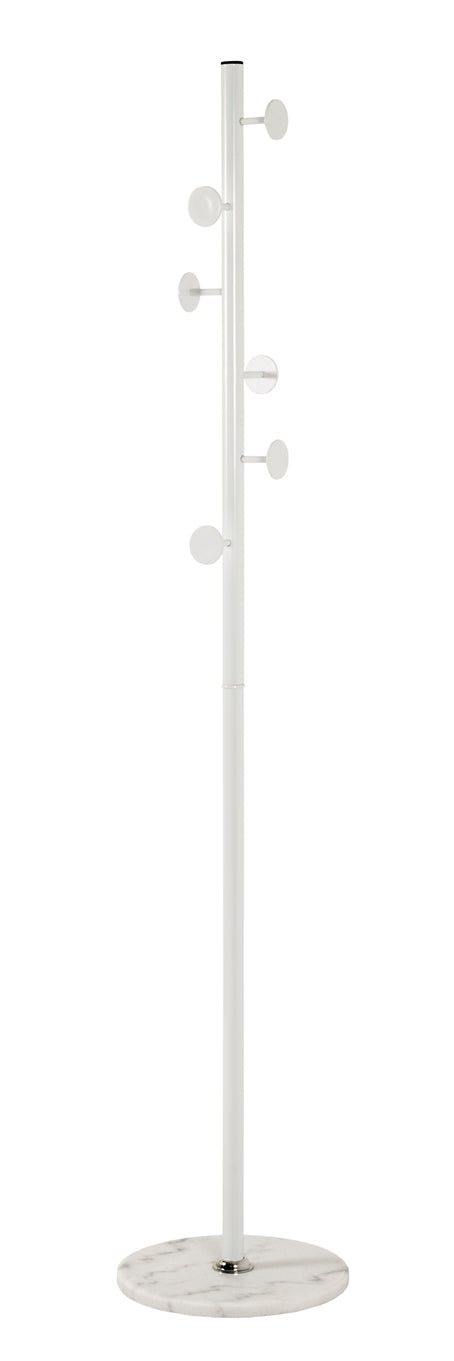 HAKU Möbel Garderobenständer aus Metall mit Marmor in Weiss 35 x 180 cm
