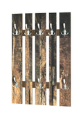 HAKU Möbel Wandgarderobe aus MDF Motiv Parkett in Braun B 40-65 cm H 100 cm, 65 x 9 cm, H 100 cm
