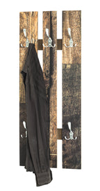 HAKU Möbel Wandgarderobe aus MDF Motiv Parkett in Braun B 40-65 cm H 100 cm, 40 x 9 cm, H 100 cm