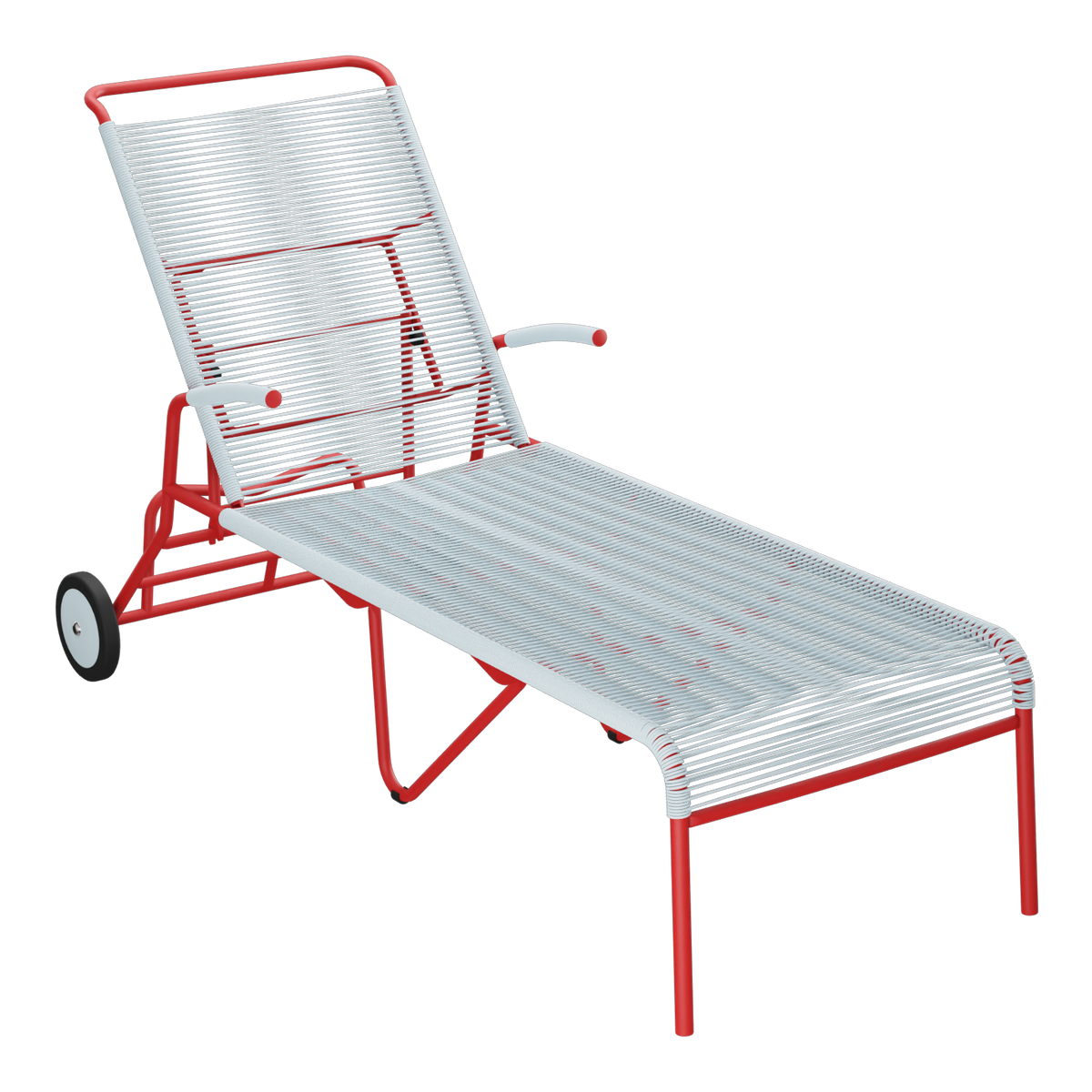 Pastellblau / Rot