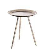 HAKU Möbel Beistelltisch aus Metall H 47-54 cm Ø 38-44 cm, Ø 38 cm, H 47 cm in Bronze
