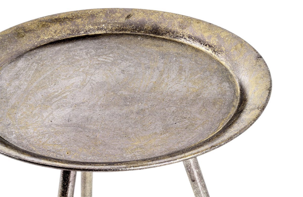 HAKU Möbel Beistelltisch aus Metall H 47-54 cm Ø 38-44 cm, Ø 44 cm, H 54 cm in Bronze