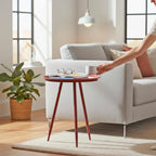 HAKU Möbel Beistelltisch aus Metall H 47-54 cm Ø 38-44 cm, Ø 38 cm, H 47 cm in Rot