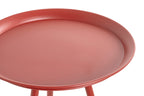 HAKU Möbel Beistelltisch aus Metall H 47-54 cm Ø 38-44 cm, Ø 38 cm, H 47 cm in Rot