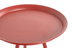HAKU Möbel Beistelltisch aus Metall H 47-54 cm Ø 38-44 cm, Ø 44 cm, H 54 cm in Rot