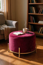 HAKU Möbel Hocker aus Textil gepolstert in Rot