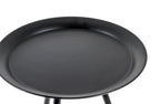 HAKU Möbel Beistelltisch aus Metall H 47-54 cm Ø 38-44 cm, Ø 44 cm, H 54 cm in Schwarz
