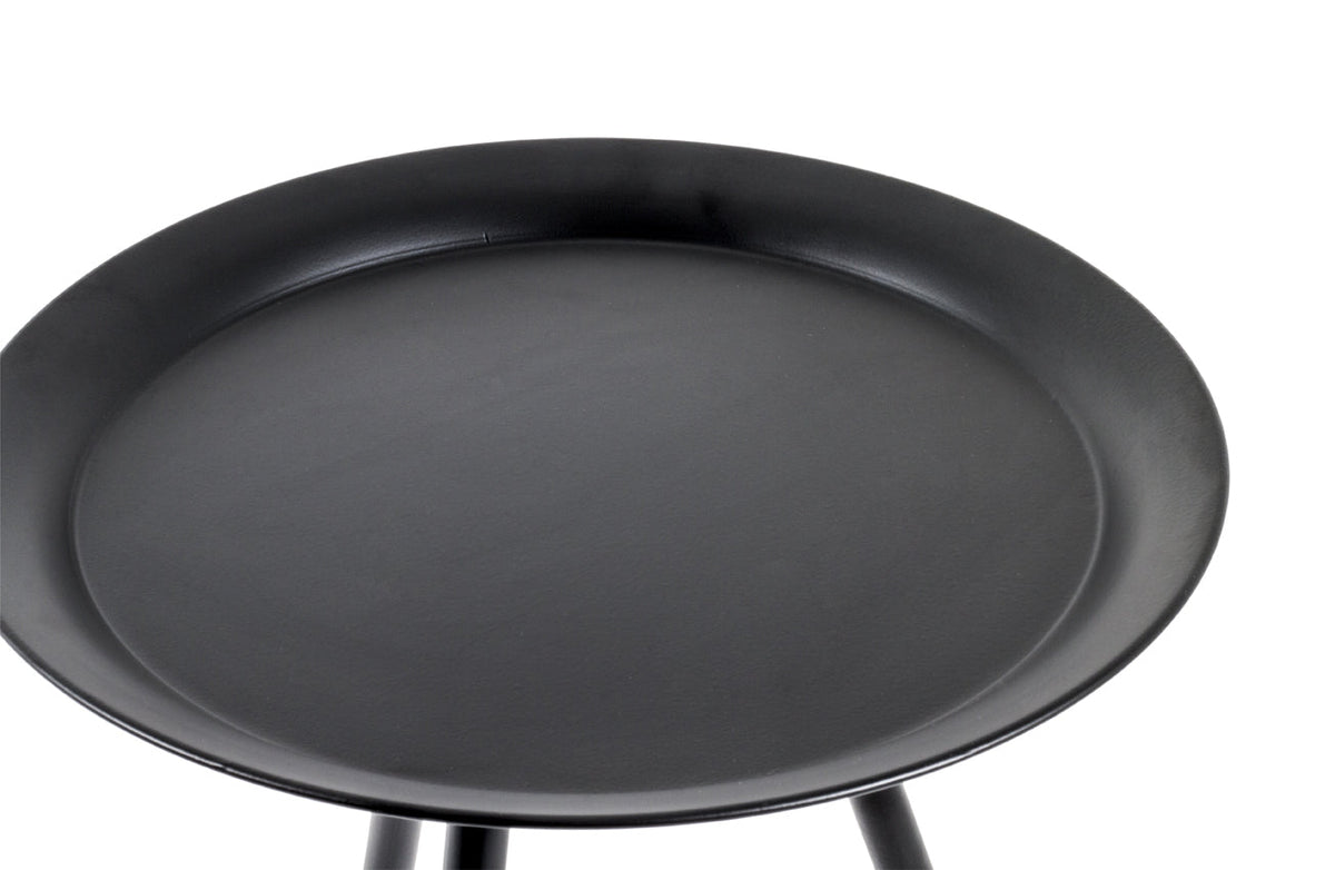 HAKU Möbel Beistelltisch aus Metall H 47-54 cm Ø 38-44 cm, Ø 44 cm, H 54 cm in Schwarz