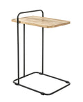 HAKU Möbel Beistelltisch aus Massivholz C-Gestell in Braun 35 x 49 x 73 cm