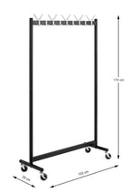 HAKU Möbel Rollgarderobe aus Metall in Schwarz