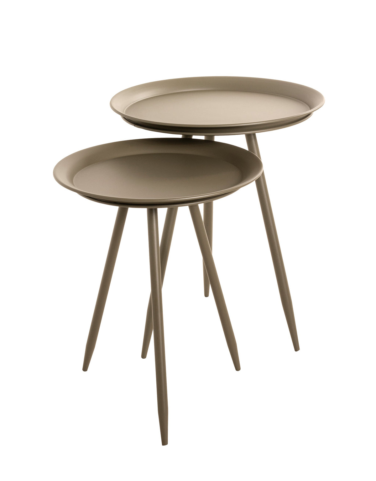 HAKU Möbel Beistelltisch aus Metall H 47-54 cm Ø 38-44 cm, Ø 38 cm, H 47 cm in Grün