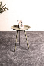 HAKU Möbel Beistelltisch aus Metall H 47-54 cm Ø 38-44 cm, Ø 38 cm, H 47 cm in Grün