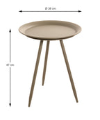 HAKU Möbel Beistelltisch aus Metall H 47-54 cm Ø 38-44 cm, Ø 38 cm, H 47 cm in Grün