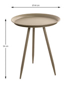 HAKU Möbel Beistelltisch aus Metall H 47-54 cm Ø 38-44 cm, Ø 44 cm, H 54 cm in Grün