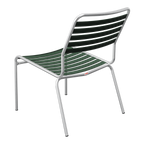Aluminium Gartenstuhl mit grünen Kunststoffstreifen, modernes Design, stapelbar, für Terrasse und Garten