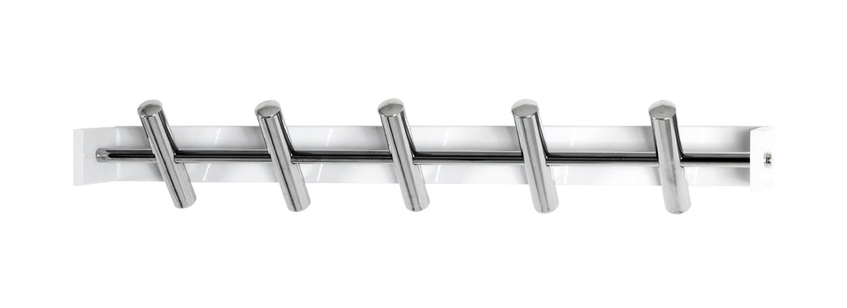 HAKU Möbel Garderobenleiste aus Metall in Weiss 60 x 10 x 10 cm