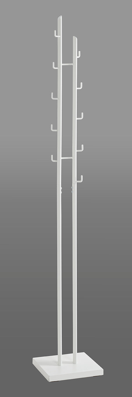 HAKU Möbel Garderobenständer aus Metall in Weiss 29 x 29 x 176 cm