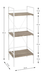 HAKU Möbel Regal aus MDF Kippschutz in Braun 34 x 27 x 96 cm