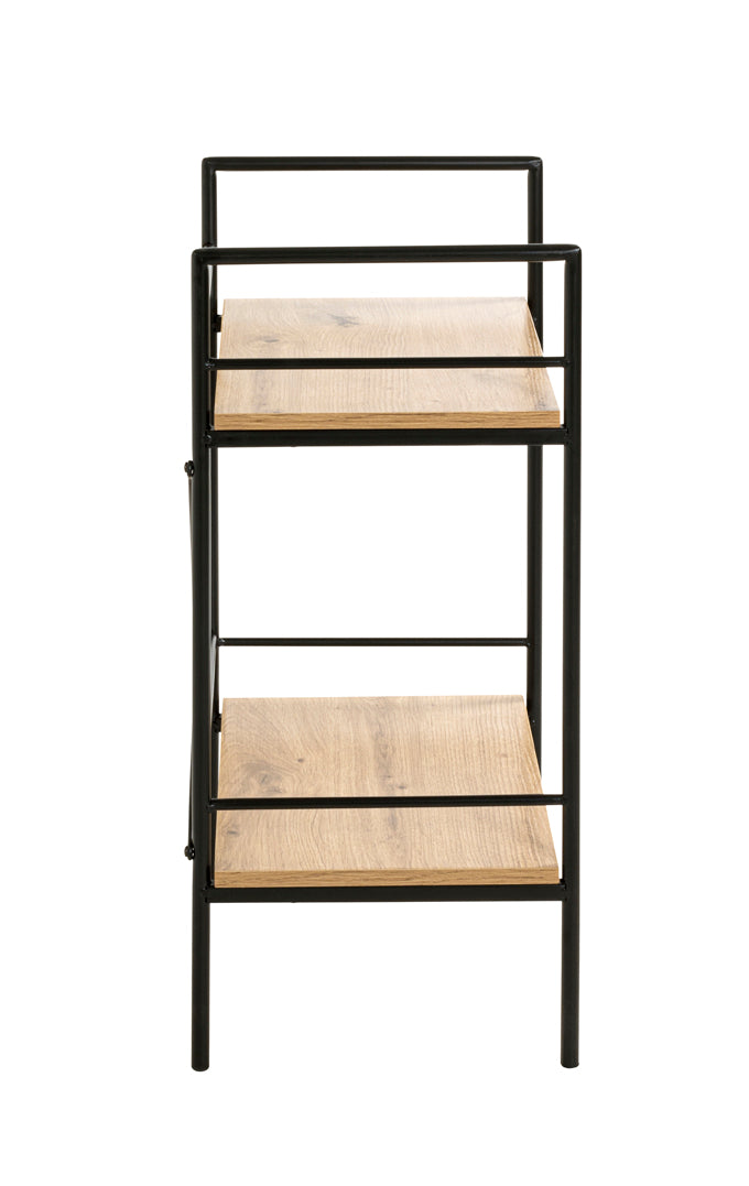 HAKU Möbel Beistelltisch aus Metall kratzbeständig in Schwarz 34 x 27 x 62 cm