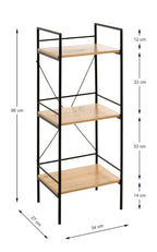 HAKU Möbel Regal aus MDF Kippschutz in Braun 34 x 27 x 96 cm