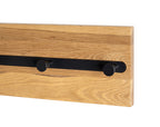 HAKU Möbel Wandgarderobe aus Massivholz in Braun 60 x 6 x 15 cm