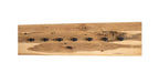 HAKU Möbel Wandgarderobe aus Massivholz in Braun 80 x 6 x 20 cm