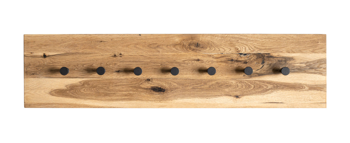 HAKU Möbel Wandgarderobe aus Massivholz in Braun 80 x 6 x 20 cm