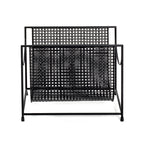 HAKU Möbel Zeitungsständer aus Metall in Schwarz 37 x 22 x 30 cm