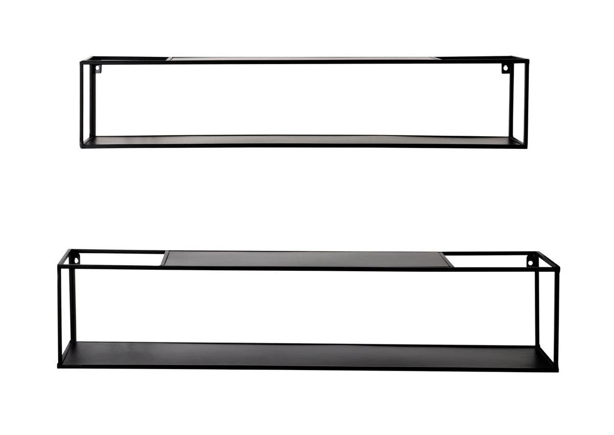 HAKU Möbel Wandregal aus Metall in Schwarz