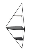 HAKU Möbel Wandregal aus Metall in Schwarz 36 x 26 x 70 cm