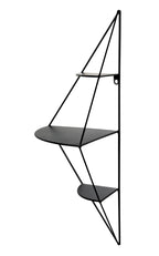 HAKU Möbel Wandregal aus Metall in Schwarz 36 x 26 x 70 cm