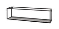 HAKU Möbel Wandregal aus Metall in Schwarz B 50-70 cm H 16 cm, 50 x 16 cm, H 16 cm