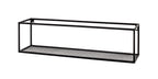 HAKU Möbel Wandregal aus Metall in Schwarz B 50-70 cm H 16 cm, 50 x 16 cm, H 16 cm