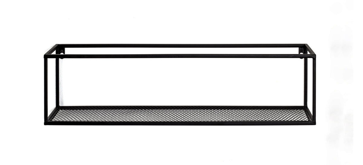 HAKU Möbel Wandregal aus Metall in Schwarz B 50-70 cm H 16 cm, 50 x 16 cm, H 16 cm
