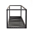 HAKU Möbel Wandregal aus Metall in Schwarz B 50-70 cm H 16 cm, 50 x 16 cm, H 16 cm