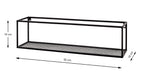 HAKU Möbel Wandregal aus Metall in Schwarz B 50-70 cm H 16 cm, 50 x 16 cm, H 16 cm