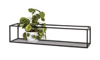 HAKU Möbel Wandregal aus Metall in Schwarz B 50-70 cm H 16 cm, 70 x 16 cm, H 16 cm