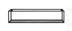 HAKU Möbel Wandregal aus Metall in Schwarz B 50-70 cm H 16 cm, 70 x 16 cm, H 16 cm