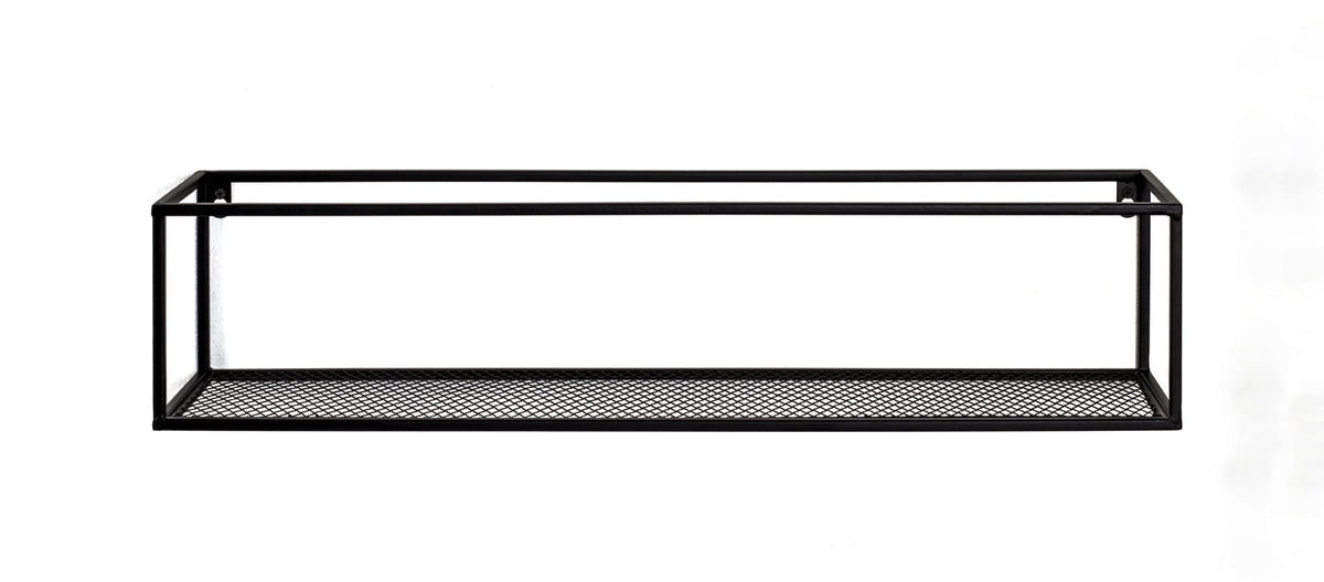 HAKU Möbel Wandregal aus Metall in Schwarz B 50-70 cm H 16 cm, 70 x 16 cm, H 16 cm