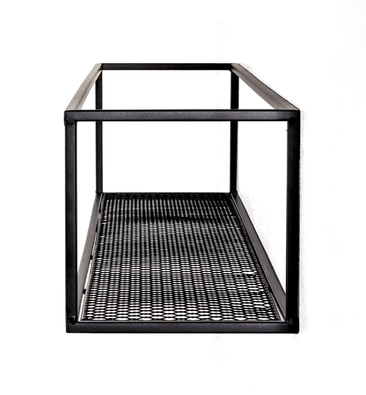 HAKU Möbel Wandregal aus Metall in Schwarz B 50-70 cm H 16 cm, 70 x 16 cm, H 16 cm
