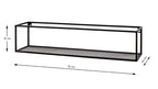 HAKU Möbel Wandregal aus Metall in Schwarz B 50-70 cm H 16 cm, 70 x 16 cm, H 16 cm