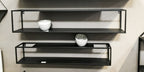 HAKU Möbel Wandregal aus Metall in Schwarz
